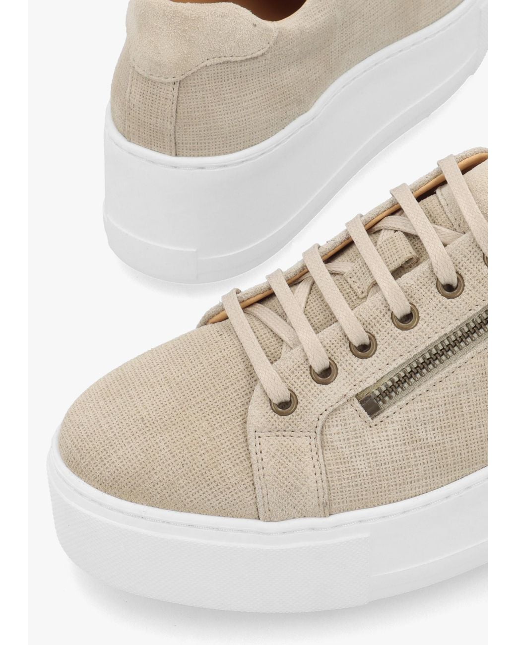 Daniel White Vippy Textured Suede Flatform Trainers
