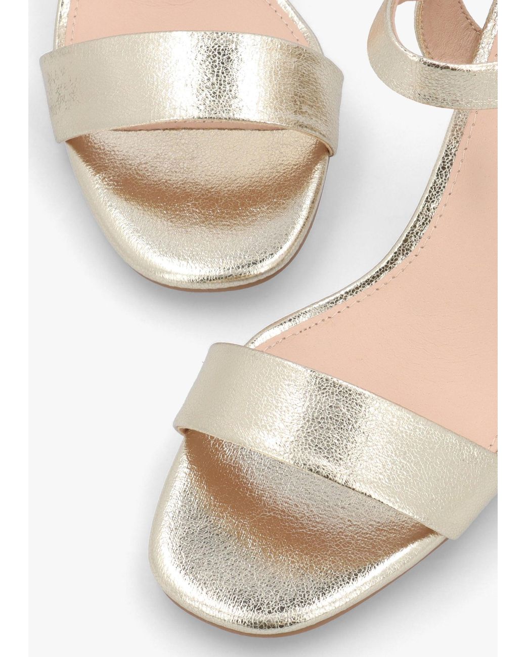 Moda In Pelle White Sandypearl Leather Heeled Sandals