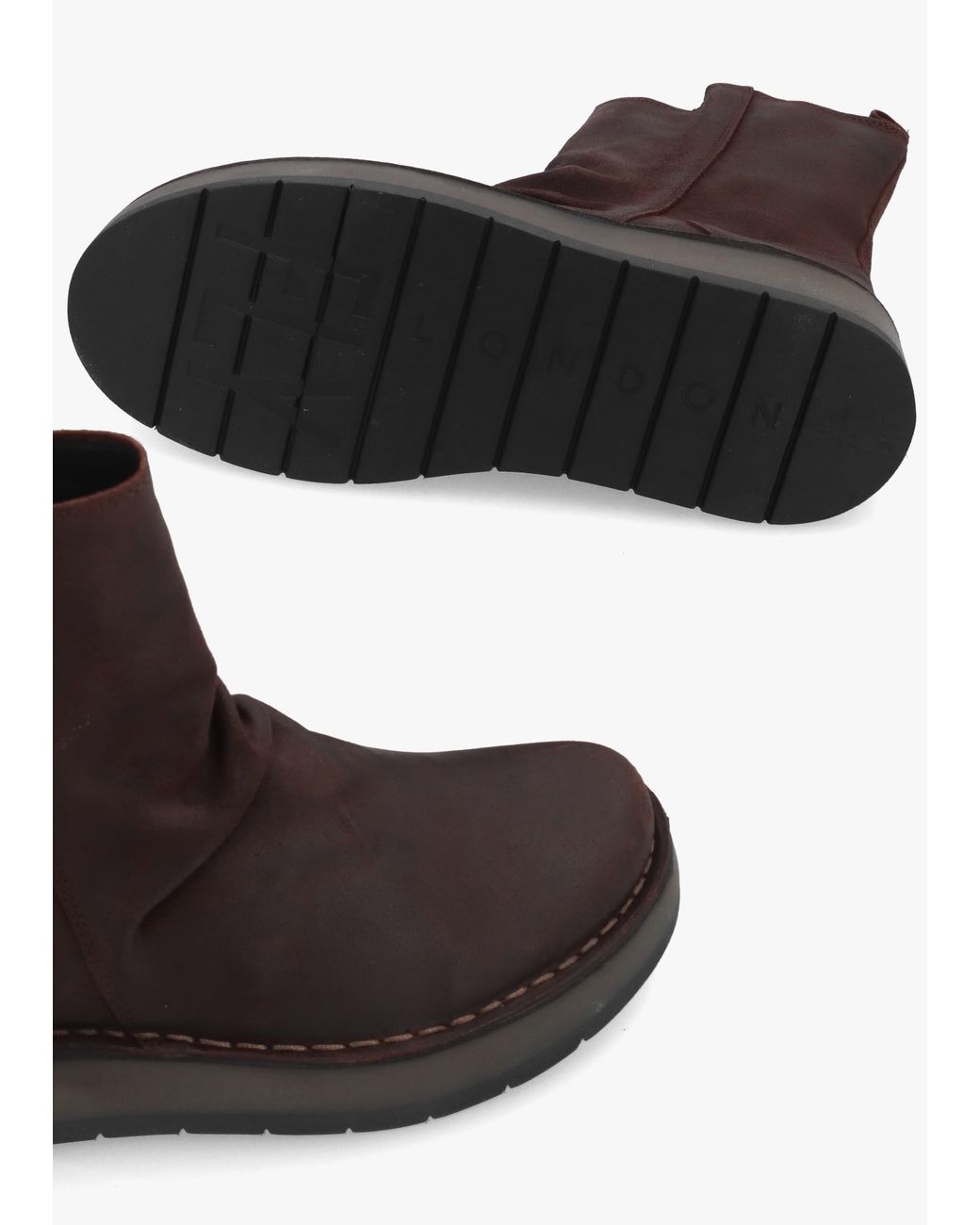 Fly London Brown Reno Expresso Antique Suede Ankle Boots