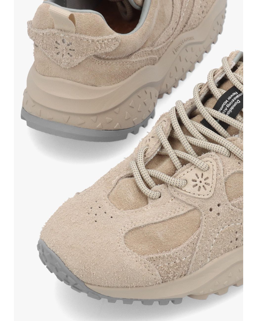 Flower Mountain White Wave Hairy Suede Trainers
