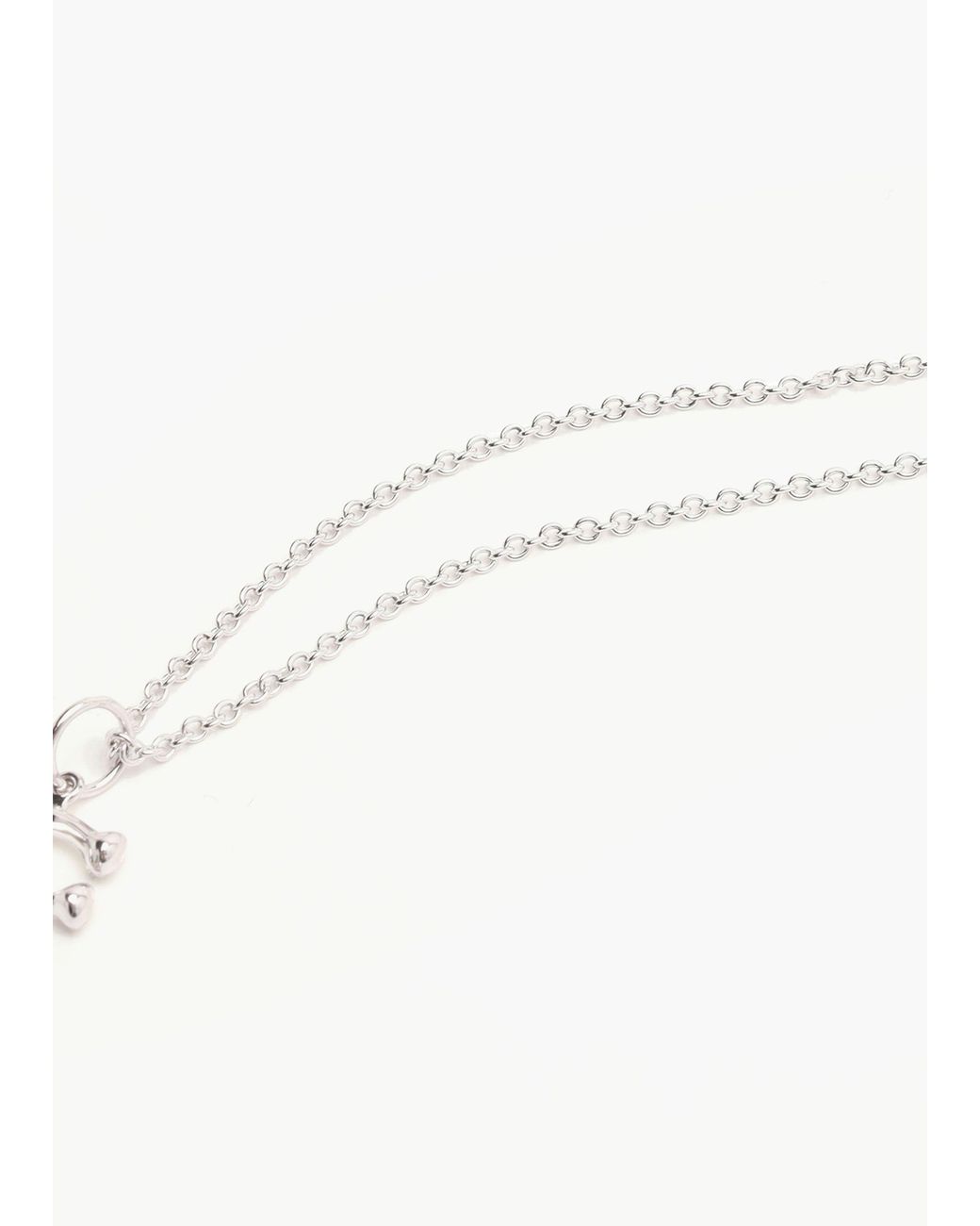 COACH White C Logo Started Chain Necklace