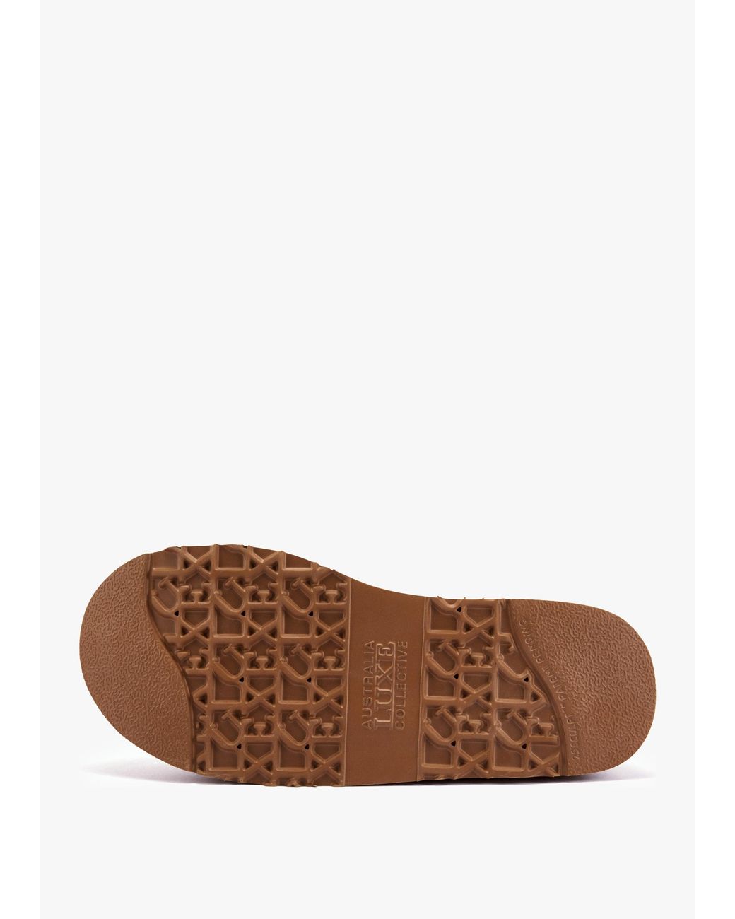 Australia Luxe Brown Outback Trim Platform Slippers