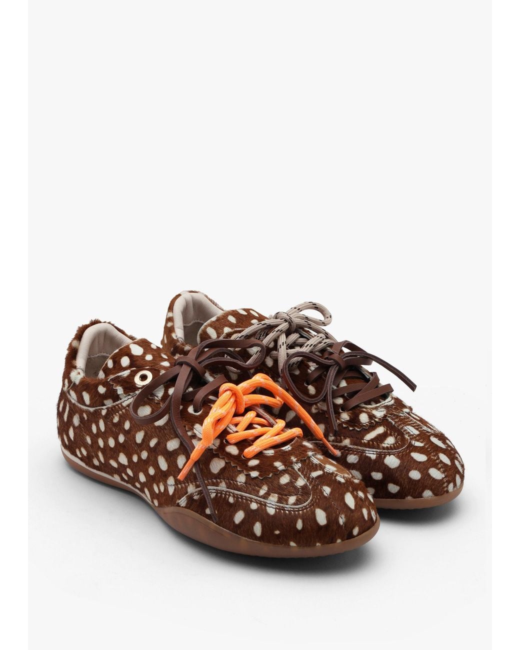 Bronx Brown Park-Err Bambi Calf Hair Low Profile Trainers