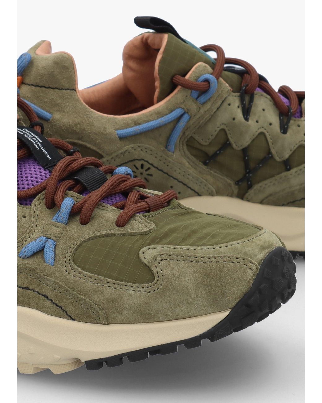 Flower Mountain Green Yamabushi Uni Suede & Nylon Trainers