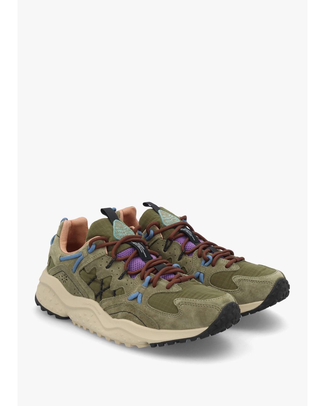 Flower Mountain Green Yamabushi Uni Suede & Nylon Trainers