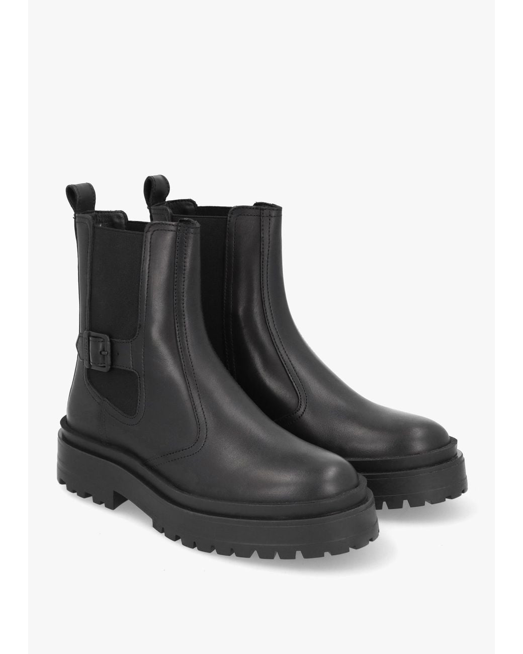 Barbour Milla Black Leather Chunky Chelsea Boots