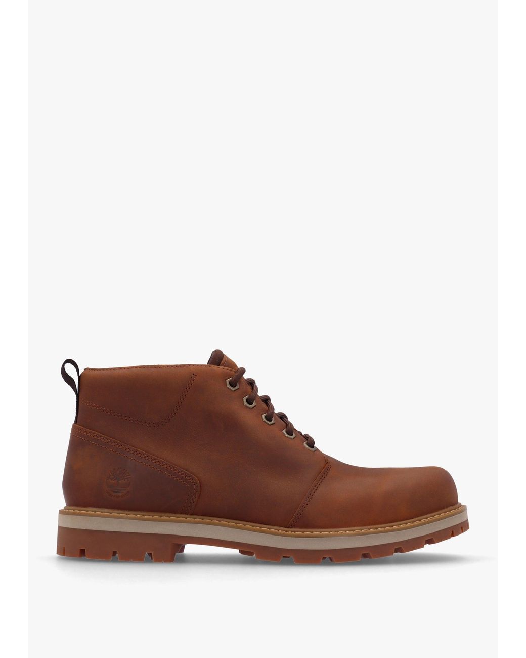 Timberland Brown Britton Road Mid Lace Up Rust Waterproof Chukka Boots