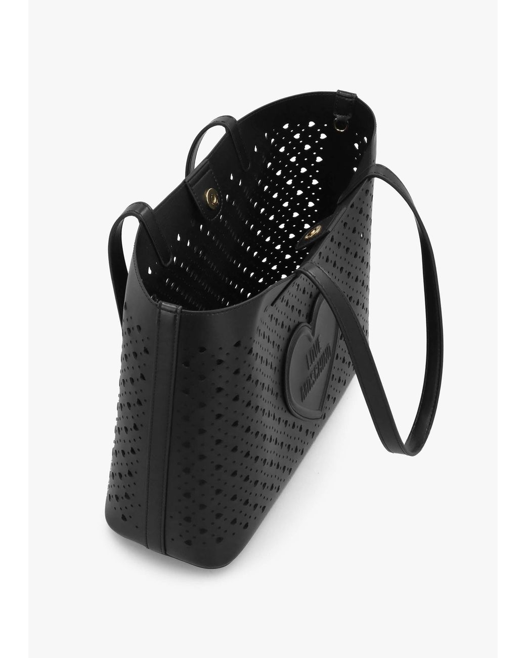 Love Moschino Black Heart Basket Nero Tote Bag