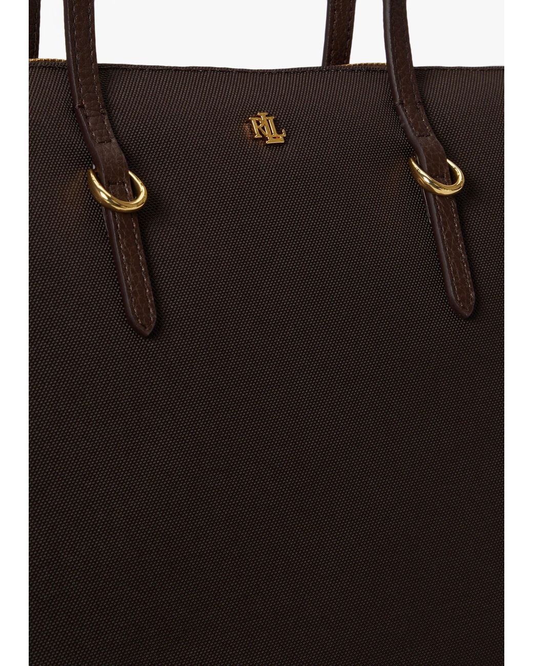 Ralph Lauren Black Medium Keaton 26 Nylon Tote Bag