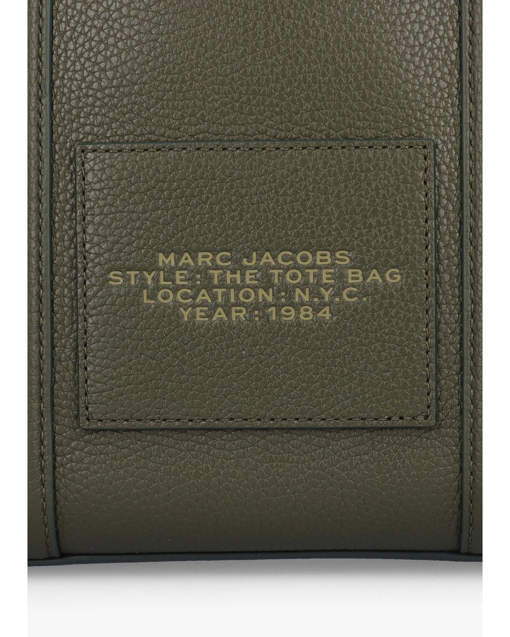 Marc Jacobs Green The Leather Small Forest Tote Bag , Fabric