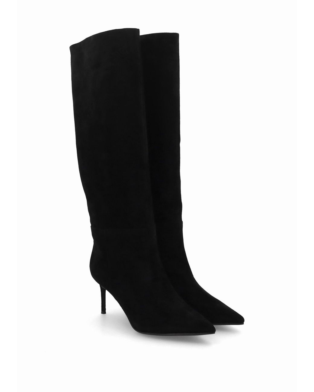 Daniel Black Suched Heeled Knee Boots