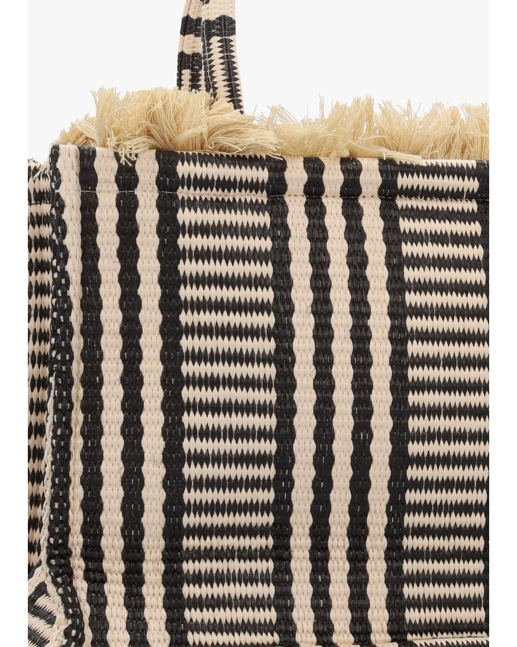 Sorena White One-Of-A-Kind Ammos Multicoloured Straw Tote Bag