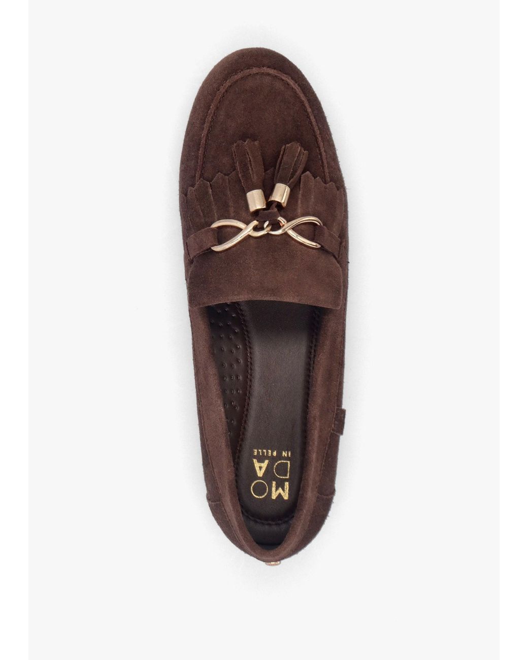 Moda In Pelle Brown Essana Tassel Loafers