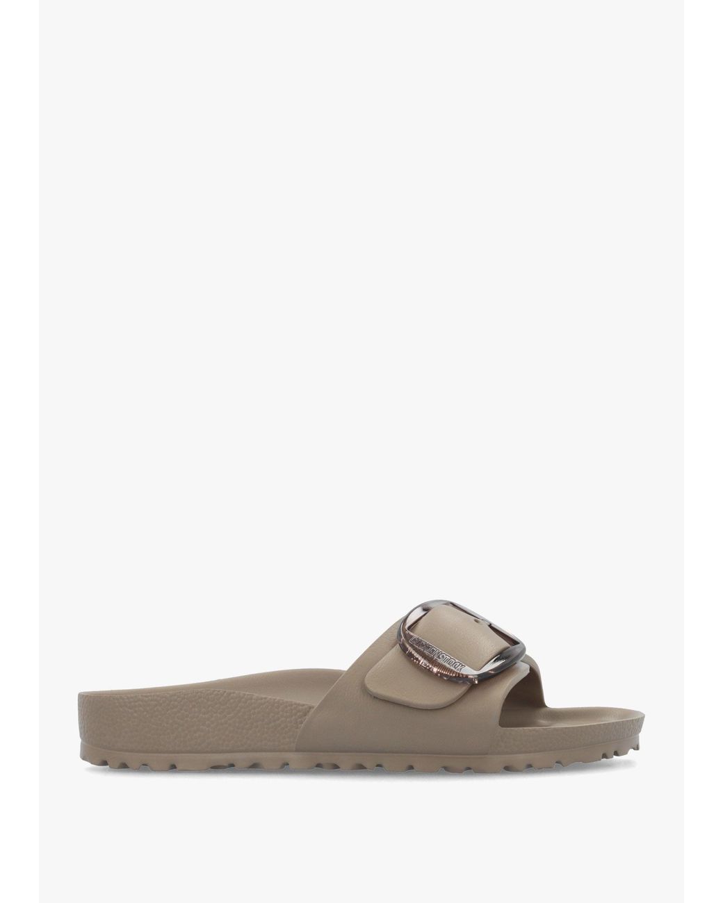 Birkenstock White Madrid Eva Big Buckle Taupe Mules
