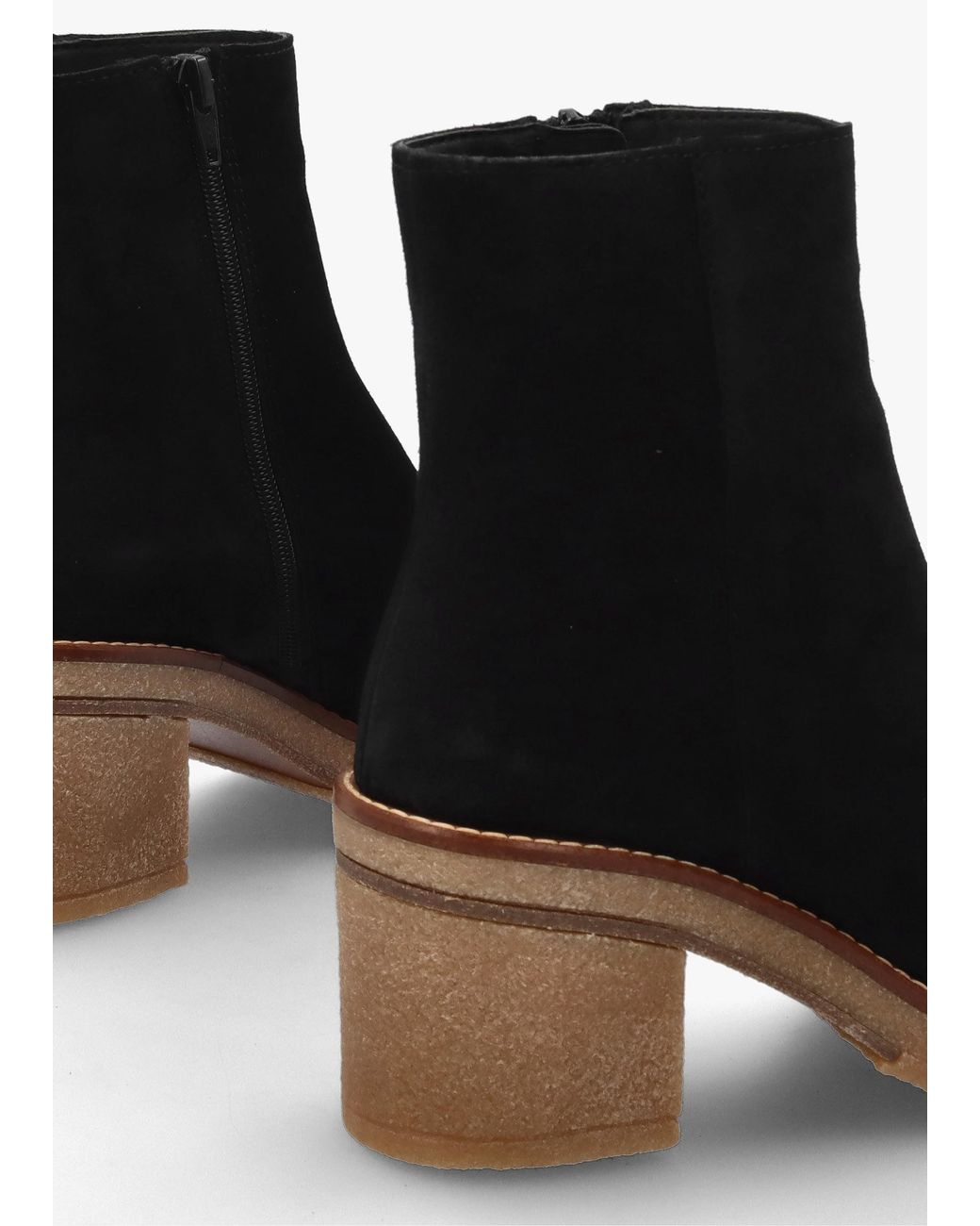 Alpe Black Airy Block Heel Ankle Boots