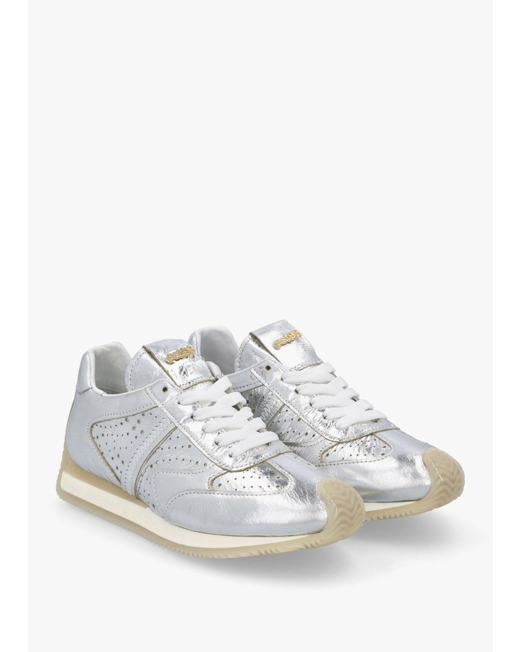 Daniel White Mated Perforated Runner Trainers