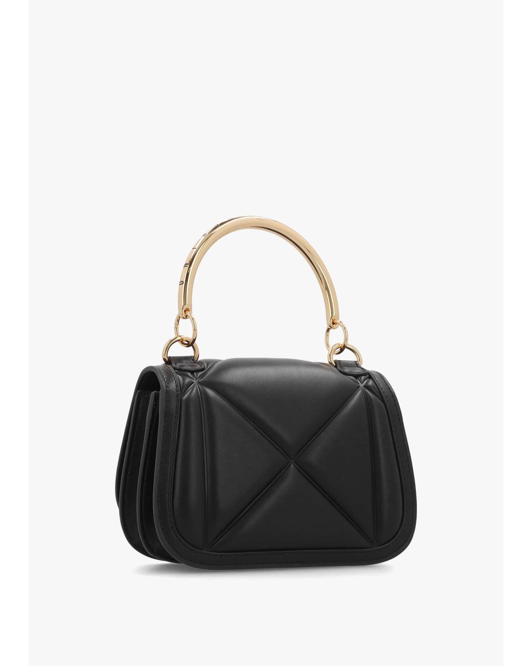 Love Moschino Black Quilted Nero Embossed Top Handle Shoulder Bag