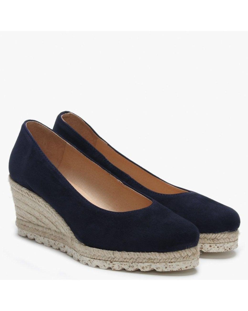 navy wedge court shoes