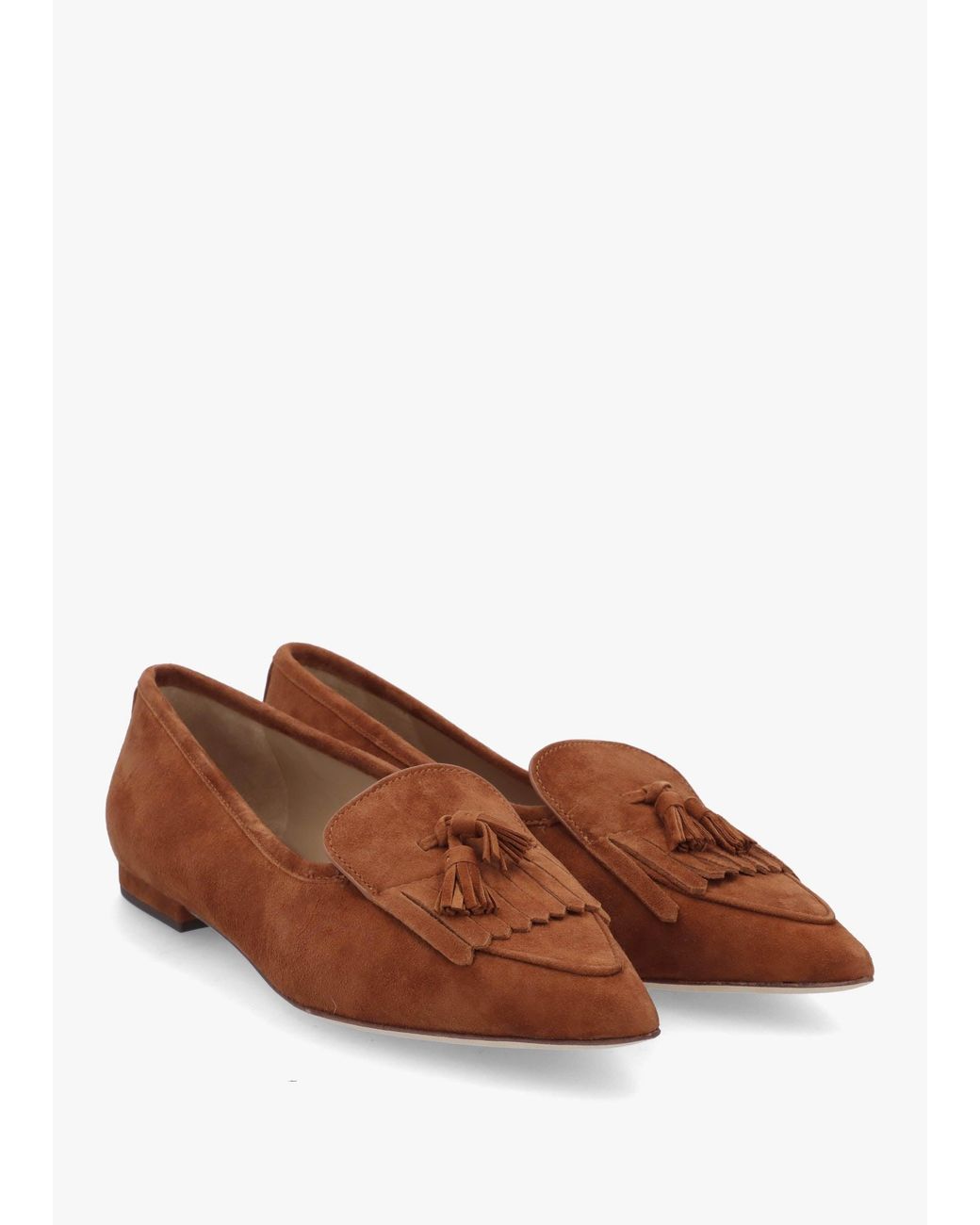 Ralph Lauren Brown Londyn Kiltie Lauren Ballet Pumps