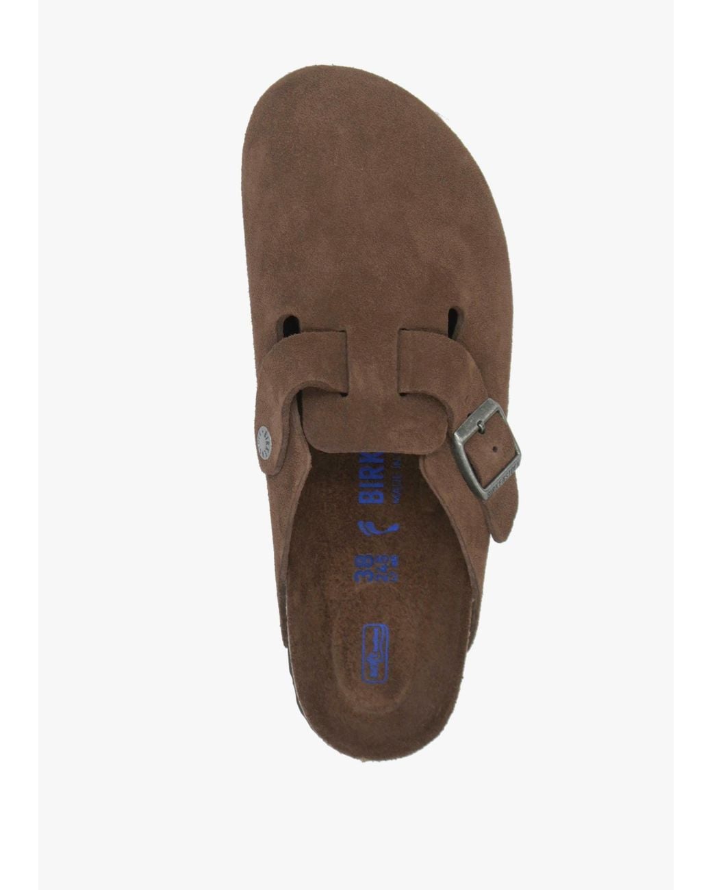 Birkenstock Brown Boston Carafe Tonal Footbed Suede Clogs