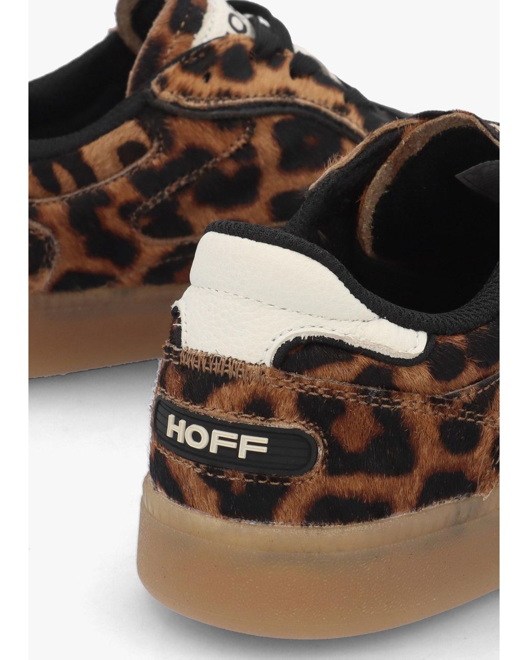 HOFF Brown Alley Leopard Pony Hair Leather Trainers