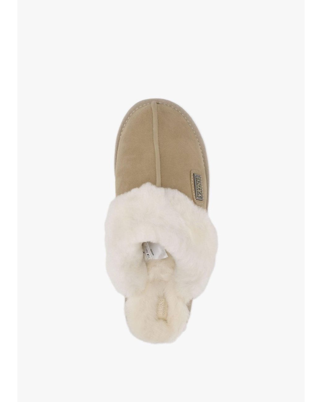 Australia Luxe White Sand Double-Face Sheepskin Closed Mule Slippers