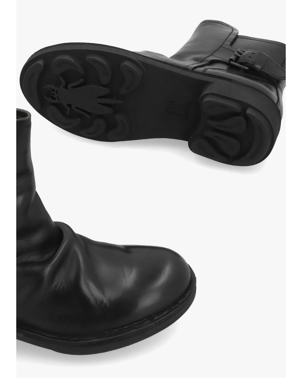 Fly London Black Nury Ankle Boots