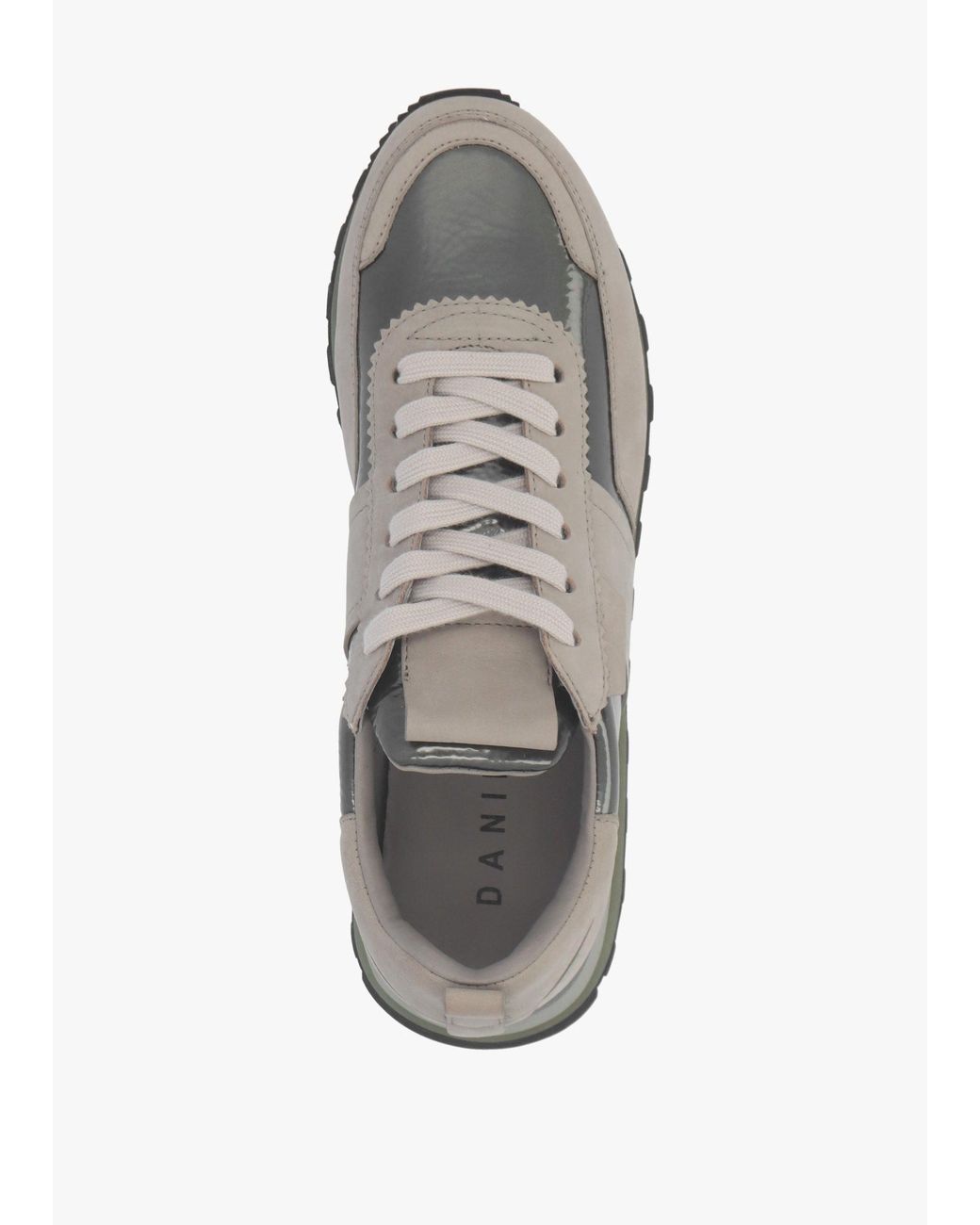 Daniel White Aimie Metallic Leather Runner Trainers