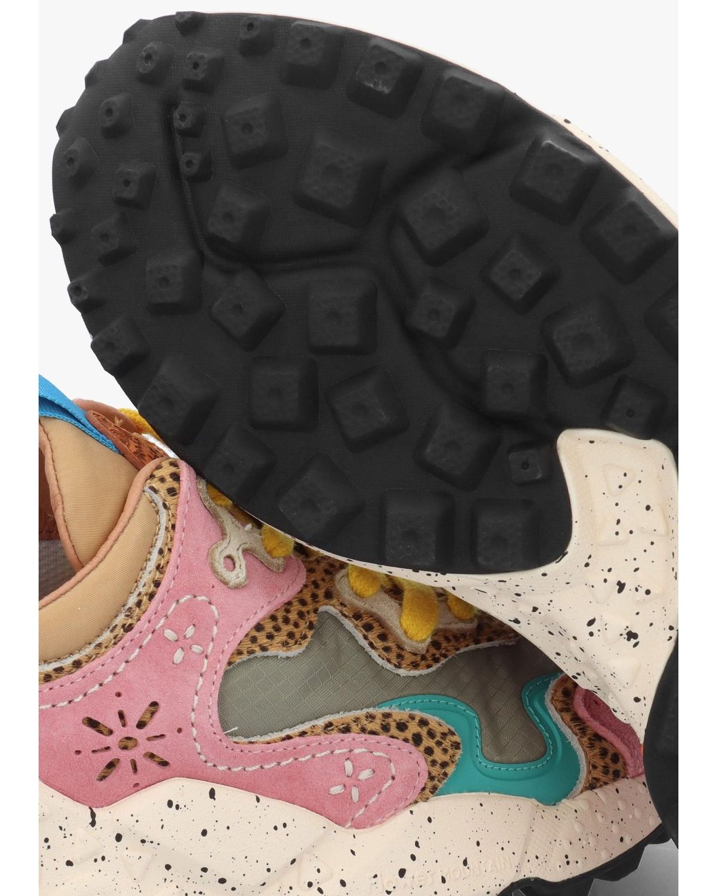 Flower Mountain White Rulis Rose Multi Suede Trainers