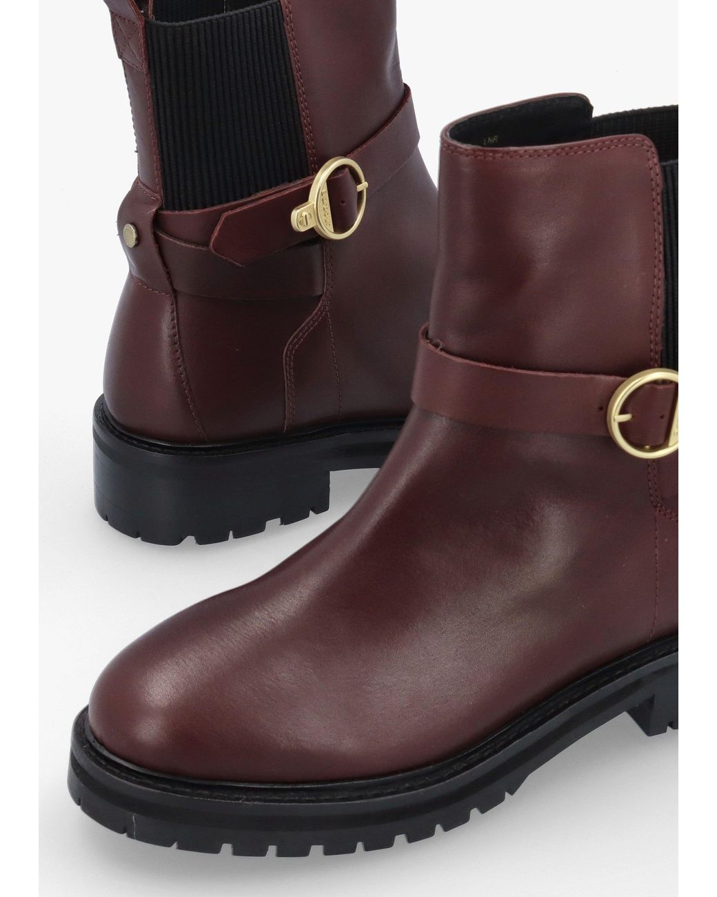Barbour Brown Alexandra Merlot Leather Ankle Boots