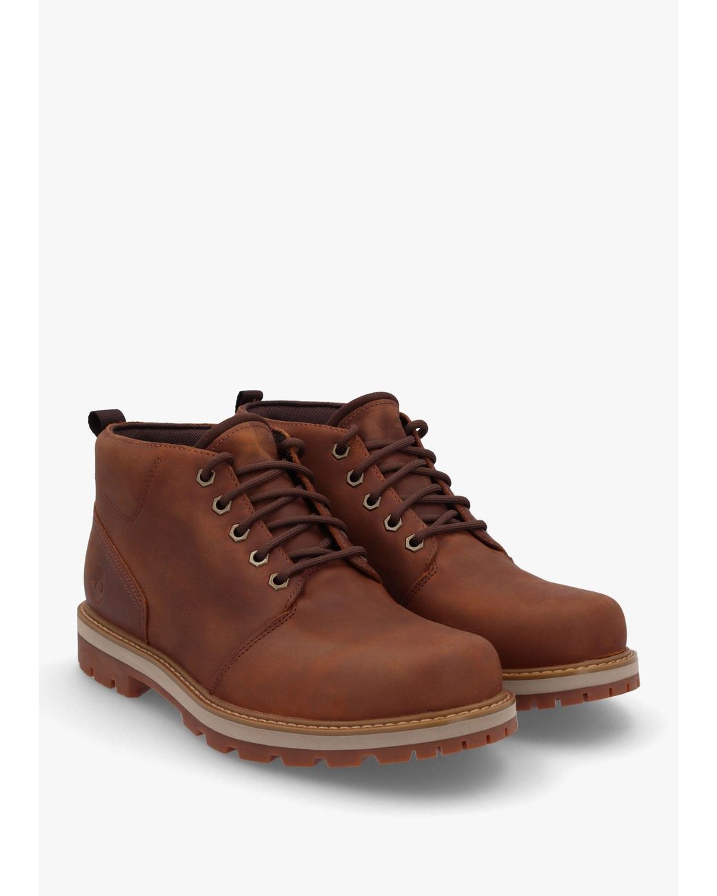 Timberland Brown Britton Road Mid Lace Up Rust Waterproof Chukka Boots