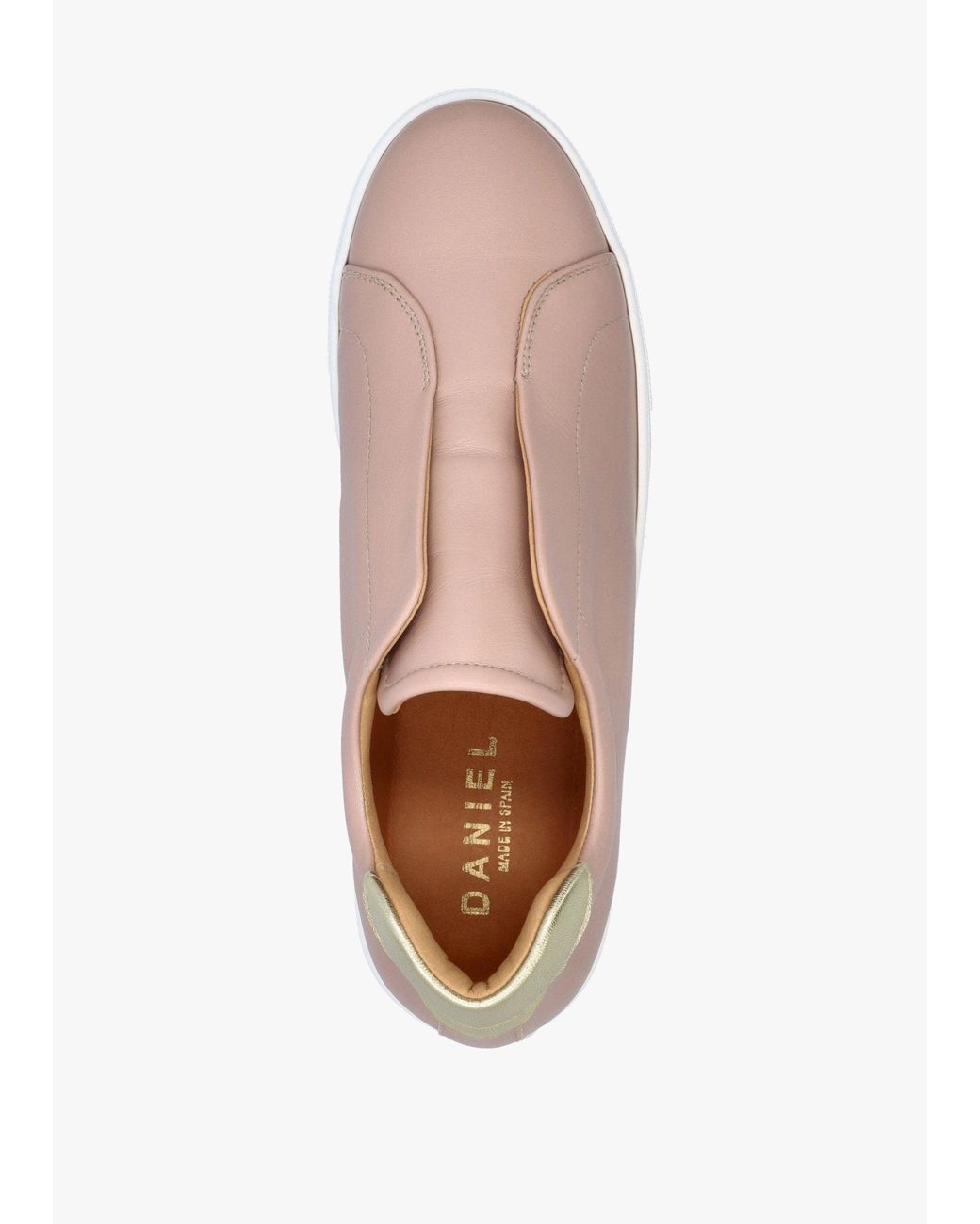 Daniel Multicolor Tred Nude Leather Laceless Flatform Trainers