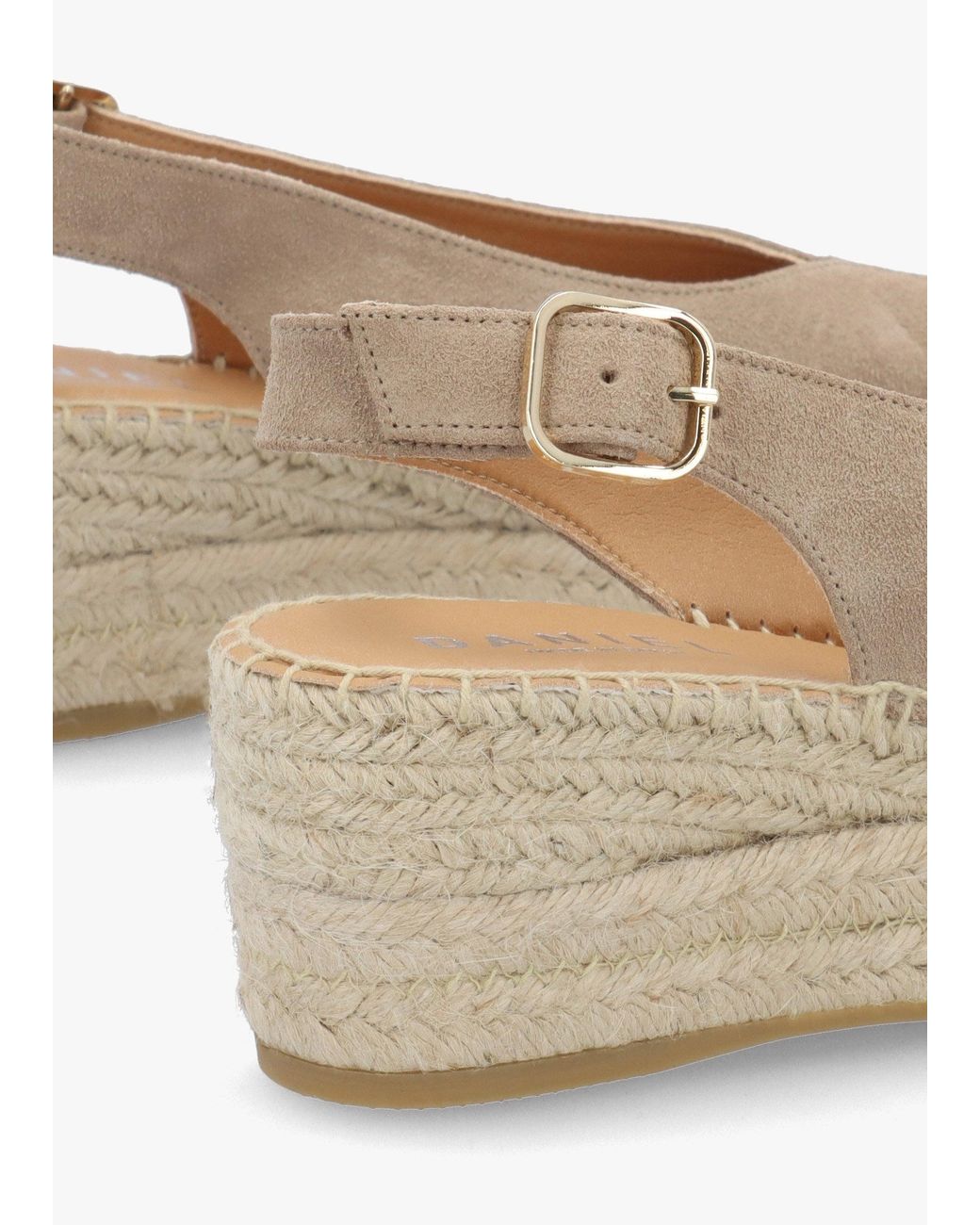 Daniel Natural Jeep Peep Toe Wedge Espadrilles