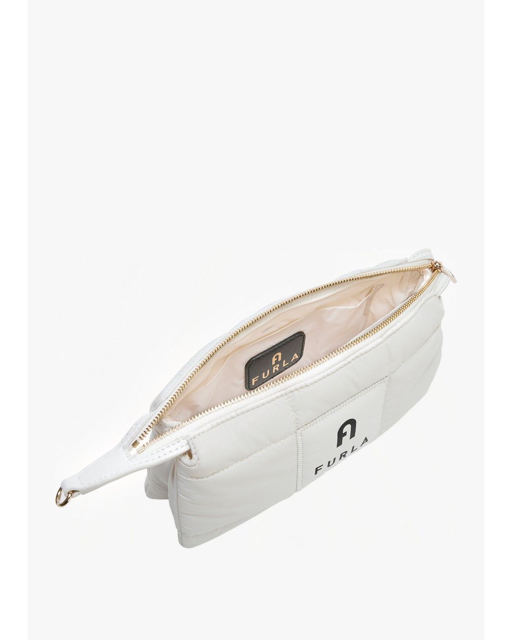 Furla White Piuma Mini Shoulder Bag