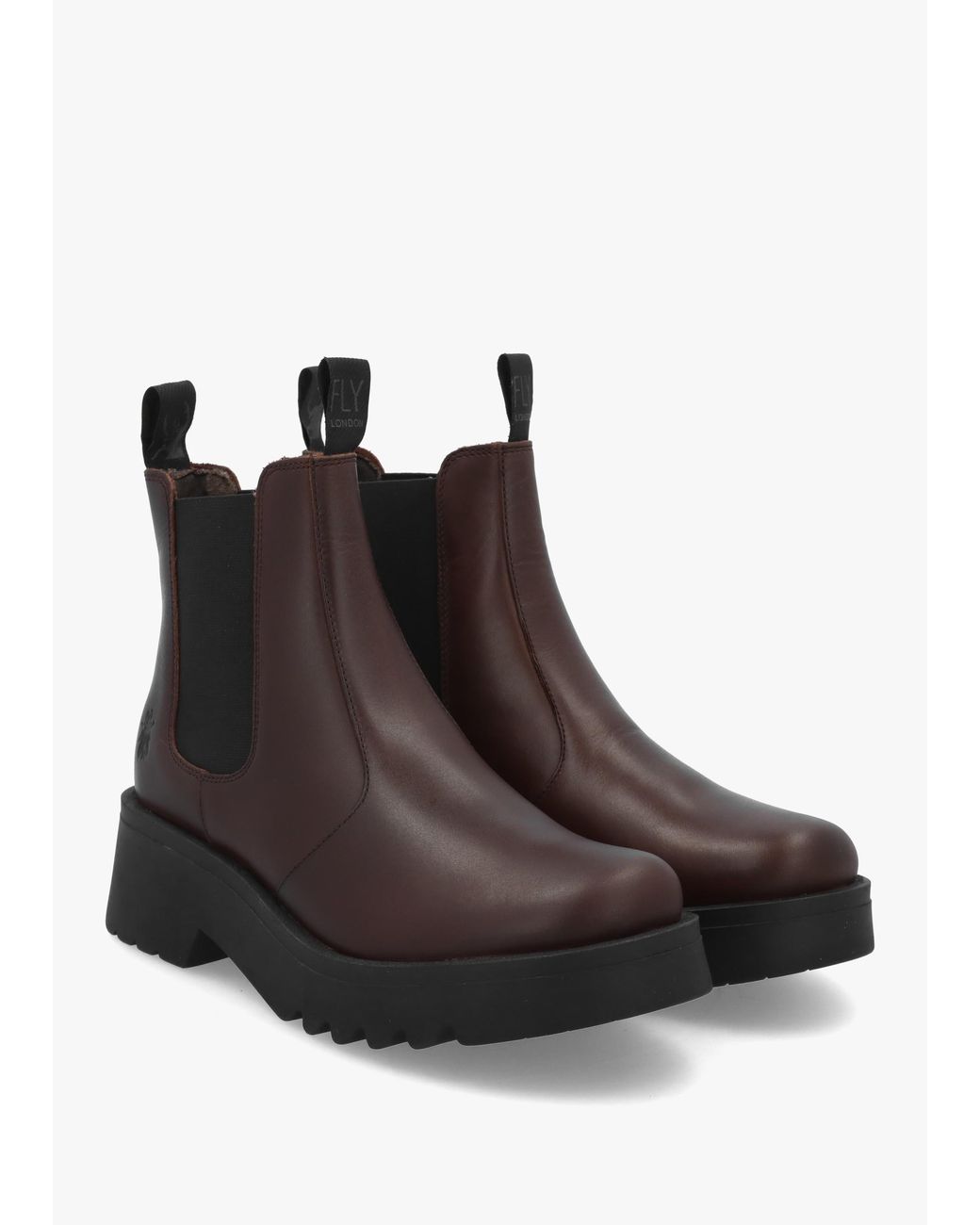 Fly London Black Medi Chunky Chelsea Boots