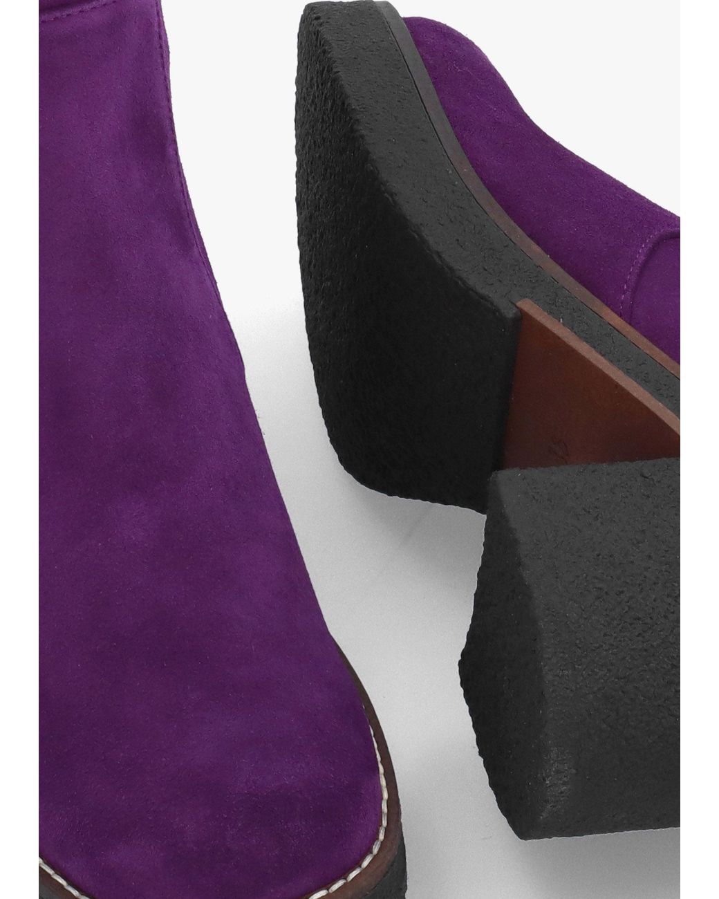 Daniel Purple Block Heel Calf Boots