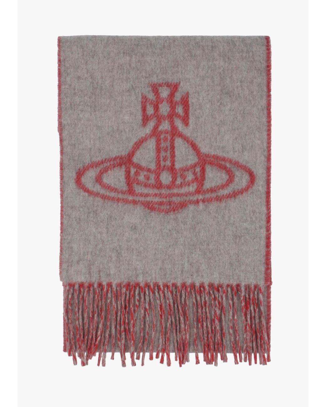 Vivienne Westwood Gray Double Face Wool Scarf