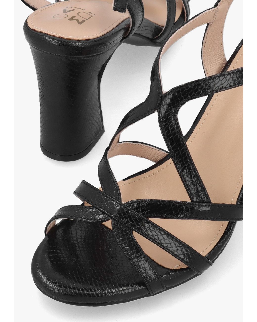 Moda In Pelle White Missani Strappy Heeled Sandals