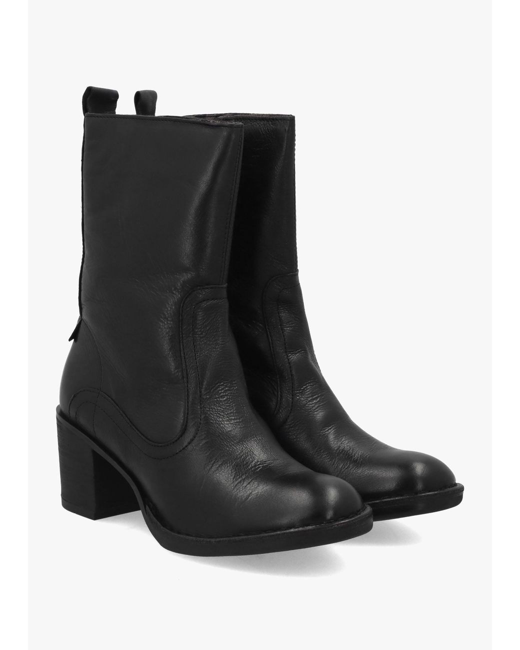 Fly London Black Bore Heeled Calf Boots