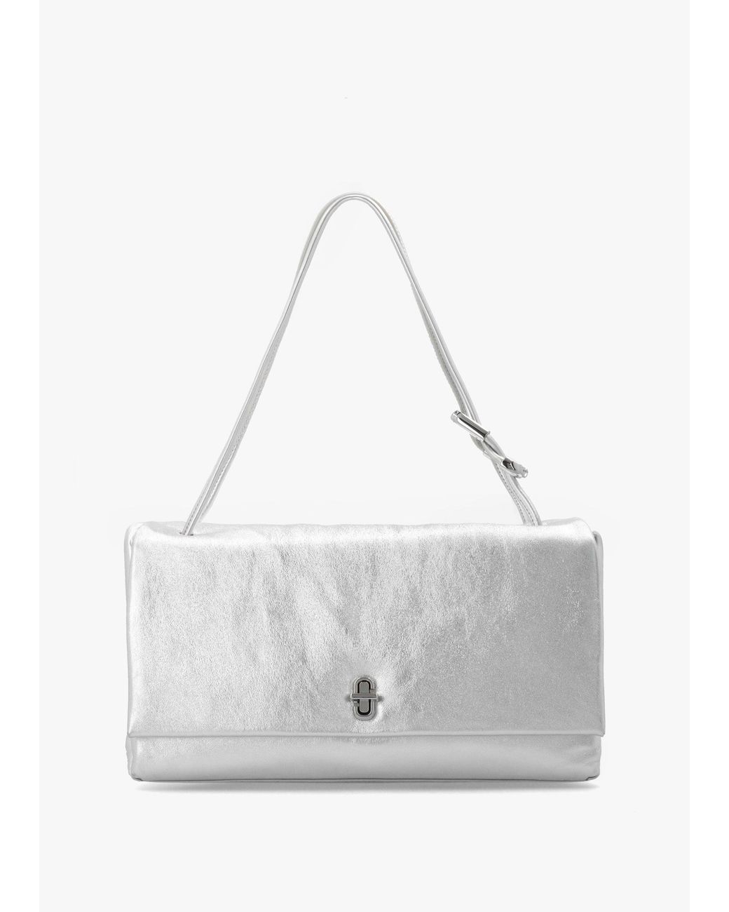 Marc Jacobs White The Metallic Large Dual Shoulder Bag