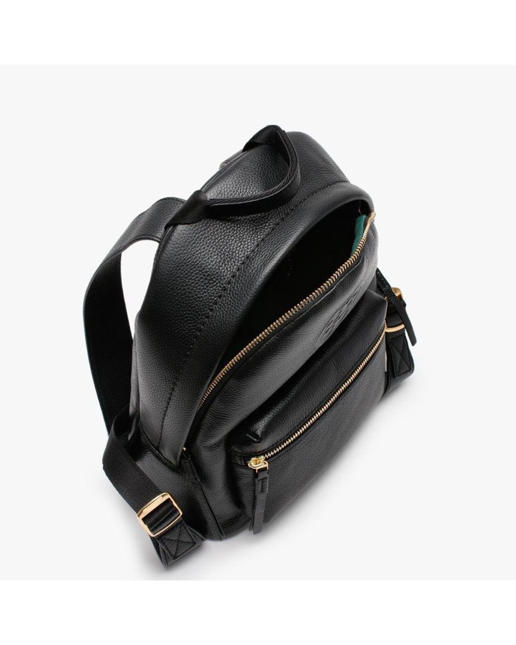 Tory Burch Small Perry Bombe Black Leather Backpack | Lyst display picture 1