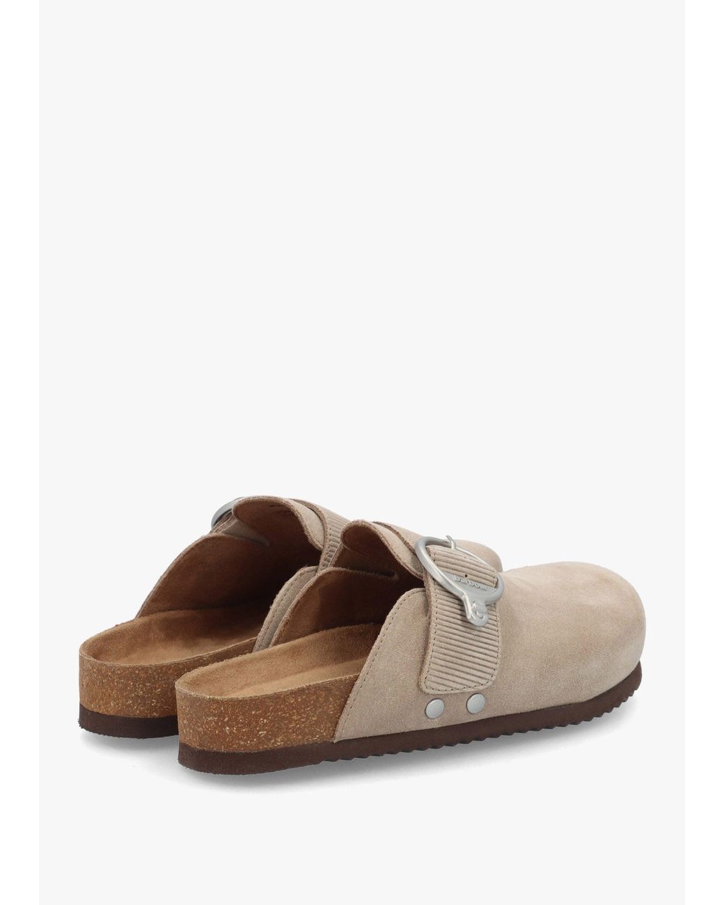 Barbour White Kyra Taupe Closed Toe Sandals