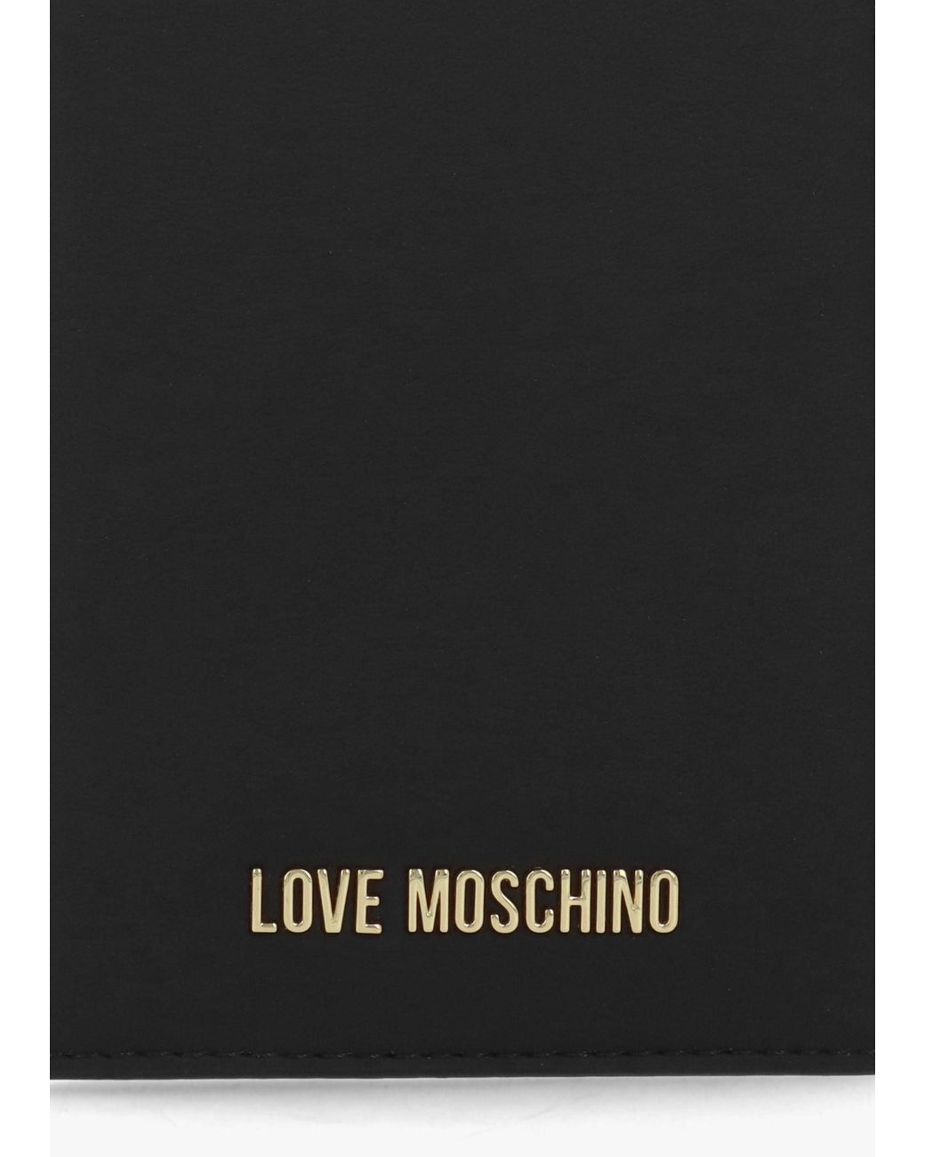 Love Moschino Black Logo Nero Passport Cover