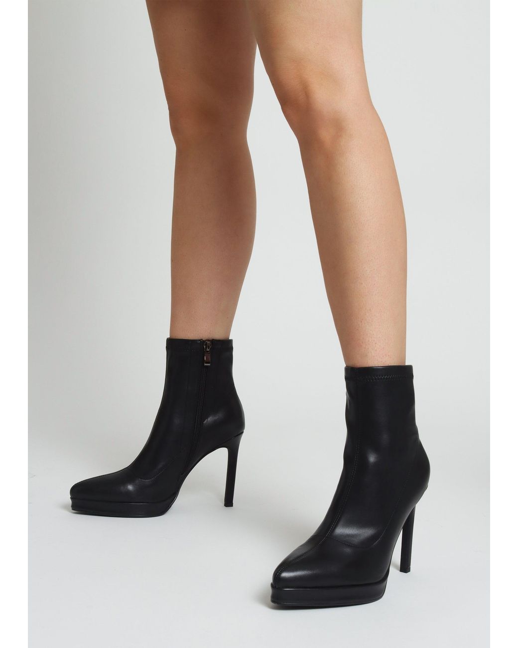Daniel Black Ranny Vegan Platform High Heel Ankle Boots