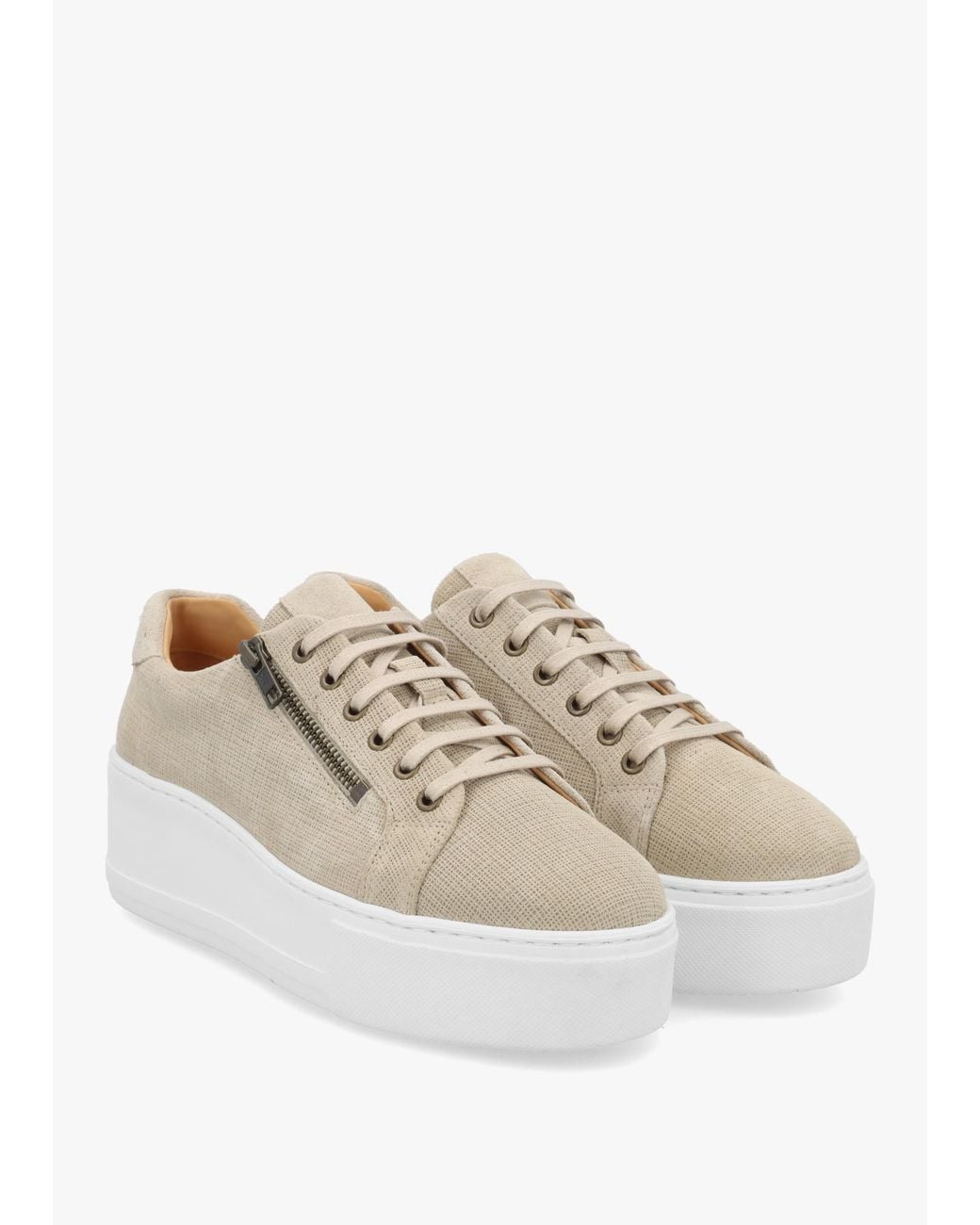 Daniel White Vippy Textured Suede Flatform Trainers