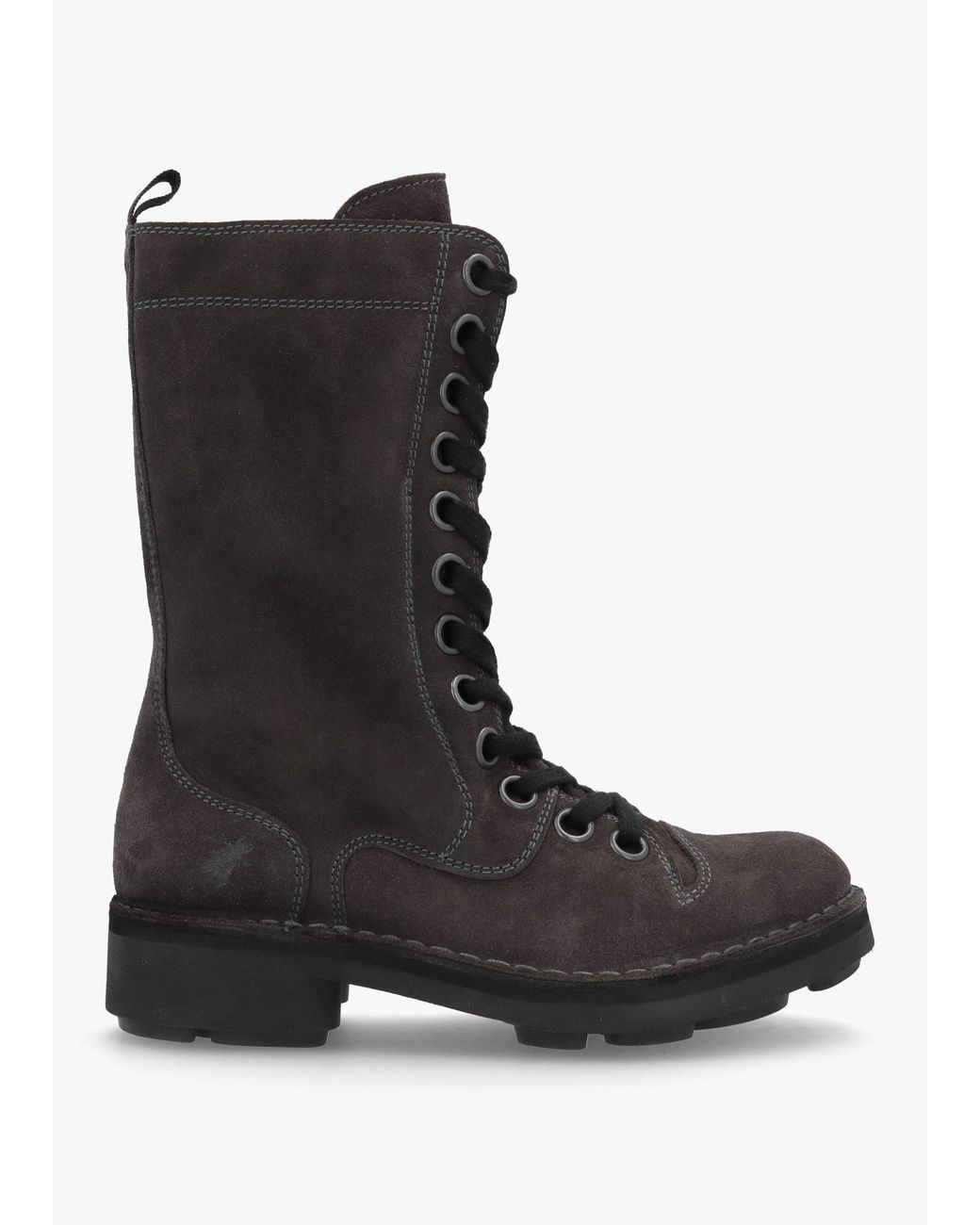 Fly London Black Naji Diesel Suede Calf Boots