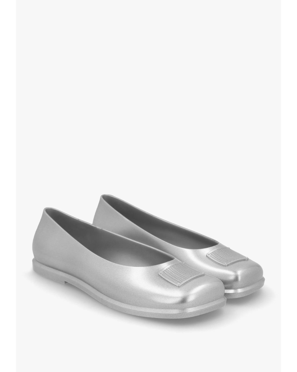 Marc Jacobs White X Melissa Ruby Silver Grey Ballet Pumps