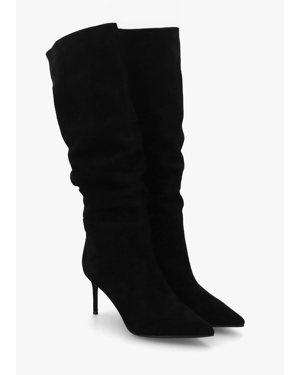 Daniel Black Suched Heeled Knee Boots