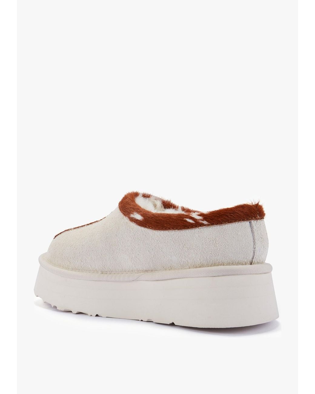 Australia Luxe White Outback Cream Suede Platform Slippers