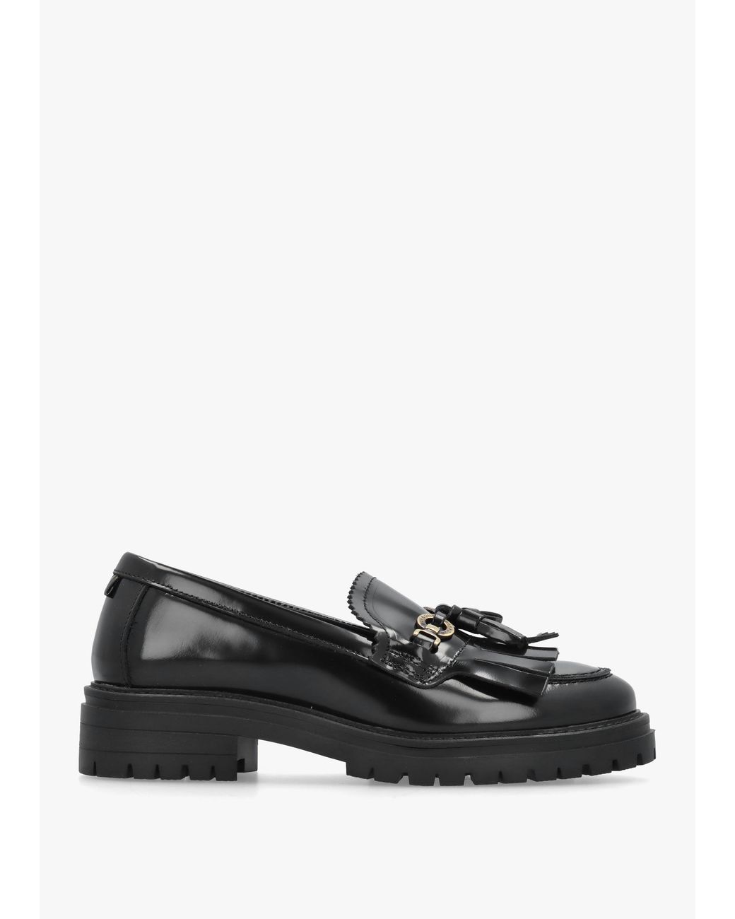 Barbour Black Ava Leather Loafers